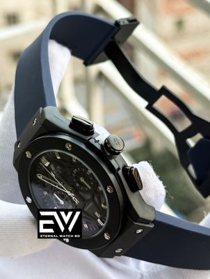 HUBLOT SPIDER BLUE SILICON BELT BLUE DIAL BLACK CASE_img_2