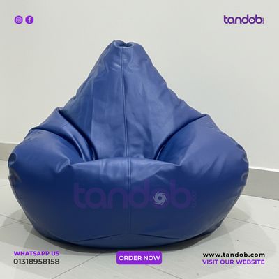 XXXL Gaming Bean Bag Chair - Deep Blue Color_img_1