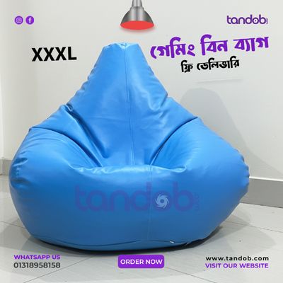 XXXL Gaming Bean Bag Chair - Sky Blue Color_img_0