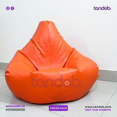 XXXL Gaming Bean Bag Chair - Orange Color_img_1