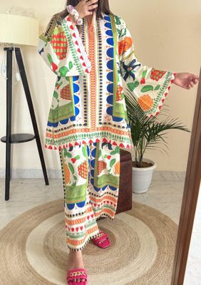 2Pis Co-ord Digital Floral Printed_img_1