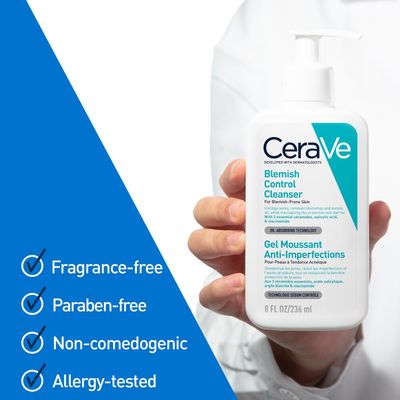 CeraVe Blemish Control Cleanser with 2% Salicylic Acid & Niacinamide for Acne Prone Skin (236ml)_img_2