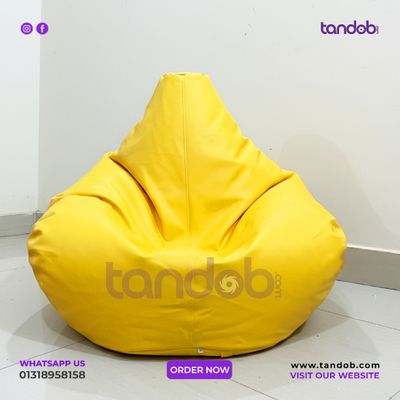 XXXL Gaming Bean Bag Chair - Yellow Color_img_1