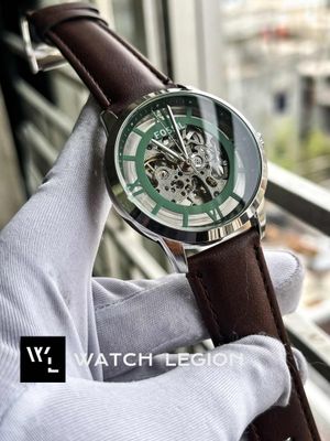 FOSSIL AUTO MUSTARD BELT GREEN DIAL