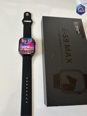 WS-S9 MAX Smartwatch with AMOLED Display and 2 Strap – Black Color_img_1