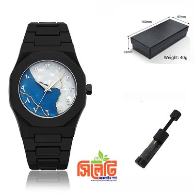 Aura watch 2025 New Arabic Aura Watch Black Modern Creative Design (Chain cutter + Box free)_img_1