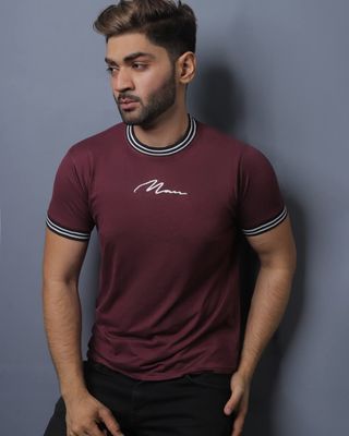 Essential Ribbed T-Shirts – 2-Piece Combo Pack Maroon & Black_img_2