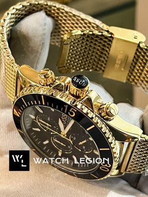 BOSS MESH CHAIN V2 GOLDEN CASE BLACK DIAL_img_2