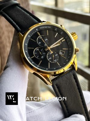 BOSS BELT THREE CHRONO BLACK BELT GOLDEN CASE BLACK DIAL V2_img_1