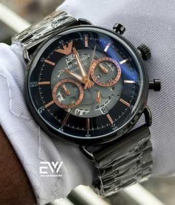 ARMANI OVAL GLASS BLACK CHAIN BLUE DIAL RG DIGITS_img_3