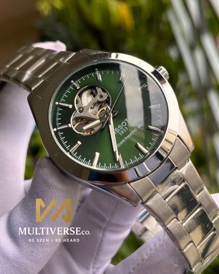 TISSOT POWERMATIC OPEN HEART SILVER GREEN (SEMI AAA)_img_0