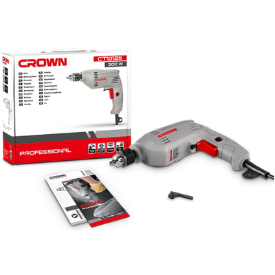 Crown 300w Electric Drill 6.5mm (1/4") Model: CT10125_img_1