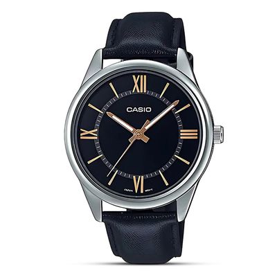 CASIO ENTICER BLACK DIAL LEATHER STRAP MENS WATCH I MTP-V005L-1B5UDF_img_0