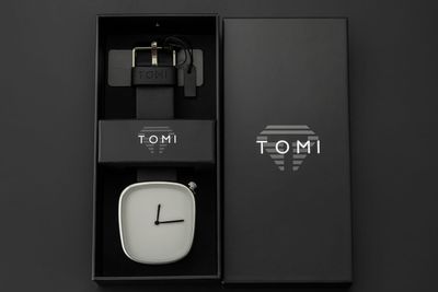 TOMI T-077 Unisex Leather Belt Casual Quartz Wrist Watch (White)_img_2