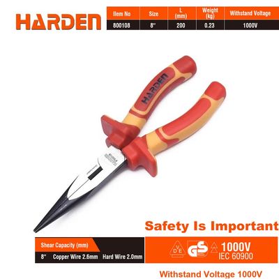 HARDEN Insulated VDE Long Nose Plier (6 inch | 8 inch) 1000V; Model: 800106 | 800108_img_12