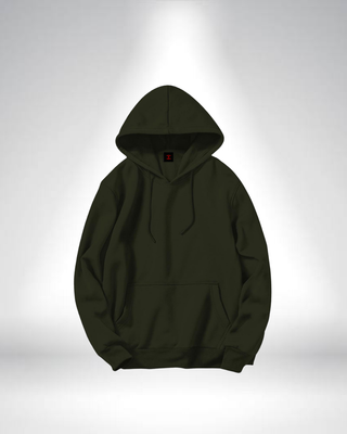 Premium Solid Olive Green Hoodie_img_0