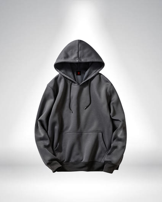 Premium Solid Gray Hoodie_img_0