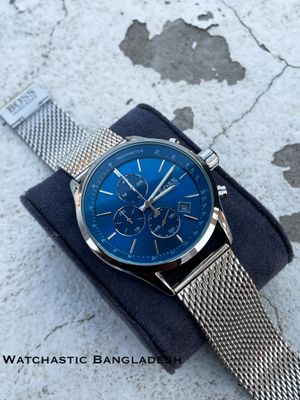 BOSS MESH CHAIN SILVER CASE BLUE DIAL_img_0