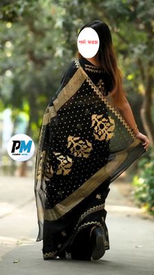 প্রিমিয়াম সেমি মসলিন শাড়ি (ব্লাউজ সহ)_img_1