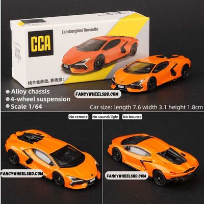 CCA 1:64 Lamborghini Revuelto Orange Diecast Model Car_img_0