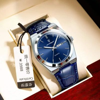 POEDAGAR 930L Men's Leather Quartz Watch - Water Resistant Business Luxury Fashion Wristwatch - Watch For Men - Watch_img_0
