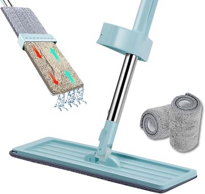 Floor Cleaning 360 Degree Rotation Flat Mop - Blue_img_0