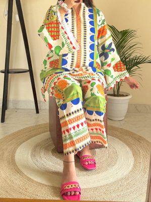 2Pis Co-ord Digital Floral Printed_img_3