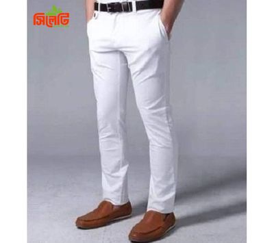 Men's Gabardine Pant- White_img_1