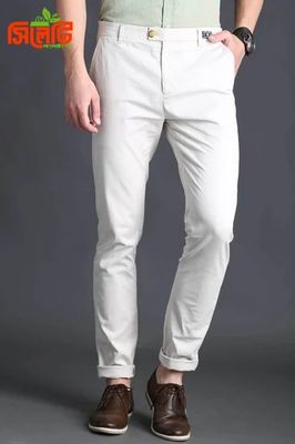 Men's Gabardine Pant- White_img_2