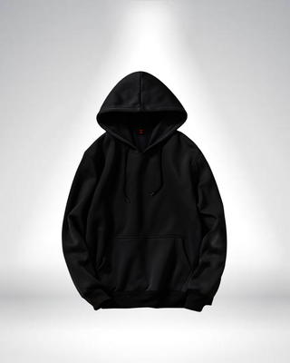 Premium Solid Black Hoodie_img_0