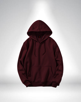 Premium Solid Maroon Hoodie_img_0