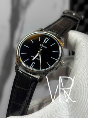 Casio V005L-1B Men’s 40 mm Quartz Analog Watch – Black Dial & Genuine Leather Belt_img_1