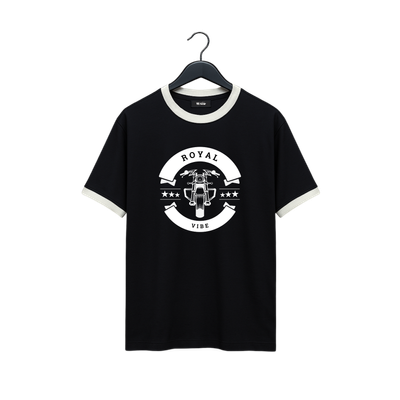 VE Gear “ROYAL VIBE” Black and white Oversized T-shirt_img_0