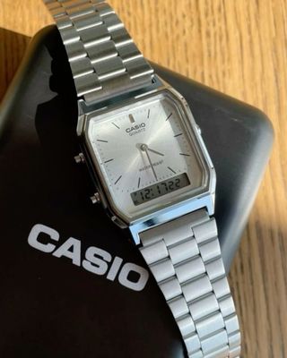 Casio MTP-V005D-1B5 Men’s 34mm Quartz Analog Watch – Black Dial & Stainless Steel Bracelet_img_1