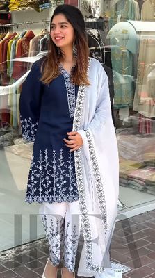 Soft Cotton Embroidery Three Piece_img_2