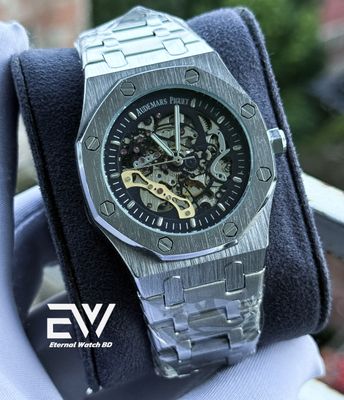 AP AUTOMATIC SKELETON SILVER BODY BLACK DIAL_img_2
