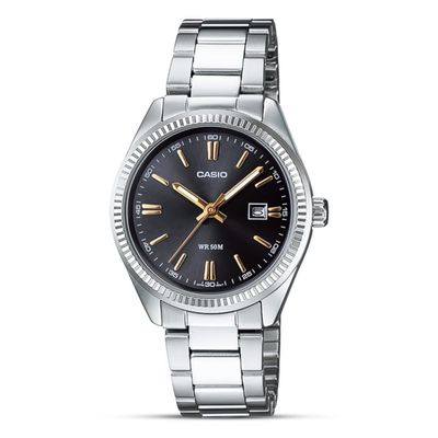 Casio MTP-1302D-1A2 Men’s 42 mm Quartz Analog Watch Black Dial Stainless Steel Bracelet_img_0
