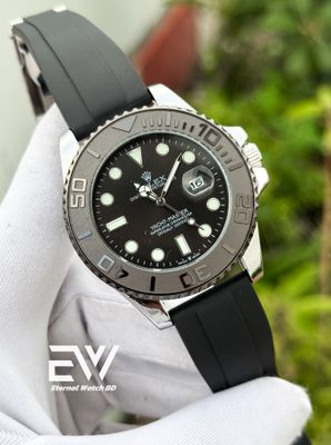 ROLEX YEACH MASTER SWEEP SILVER CASE BLACK DIAL_img_0