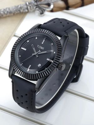 TOMI T-098 Men's Quartz Leather Belt Watch With Date_img_2