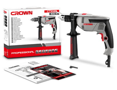 Crown 600w Impact Drill 13mm (1/2") Model: CT10128_img_3