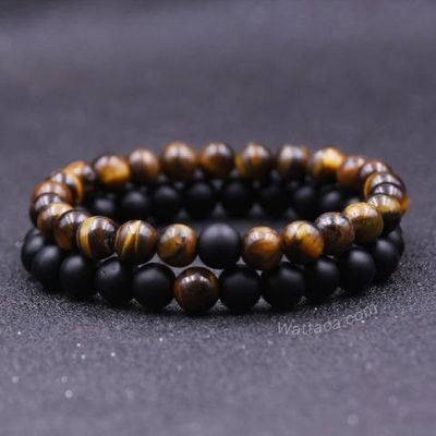 Tiger’s Eye and Black Onyx Couple Bracelet_img_0