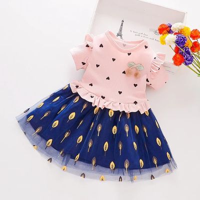 Kids Girls Cherry Love Print Short Sleeve Princess Dress (6 months to 7 years)_img_3