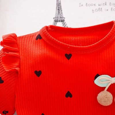 Kids Girls Cherry Love Print Short Sleeve Princess Dress (6 months to 7 years)_img_5