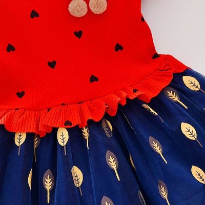 Kids Girls Cherry Love Print Short Sleeve Princess Dress (6 months to 7 years)_img_7