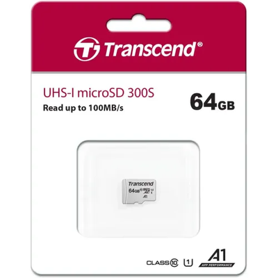 Transcend 64GB MicroSDXC/SDHC 300S Class 10 Memory Card (TS64GUSD300S)_img_1