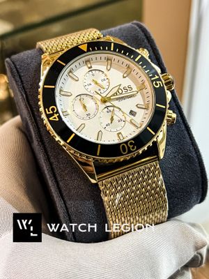 BOSS MESH CHAIN V2 GOLDEN CASE WHITE DIAL_img_0