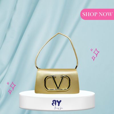 Valentino Small LOCÒ Shoulder Bag – Women’s Calfskin PU Leather Armpit Chain Bag | European & American Trend | Urban Simplicity Style_img_0