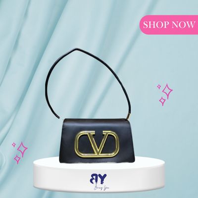 Valentino Small LOCÒ Shoulder Bag – Women’s Calfskin PU Leather Armpit Chain Bag | European & American Trend | Urban Simplicity Style_img_1