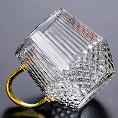 High borosilicate transparent glasses tea/coffee cup set ☕ 6 pieces set.beautiful handle._img_2