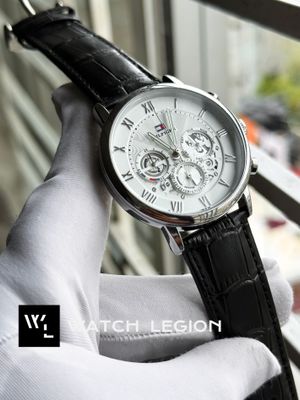 HILFIGER LEATHER BLACK BELT WHITE DIAL_img_0
